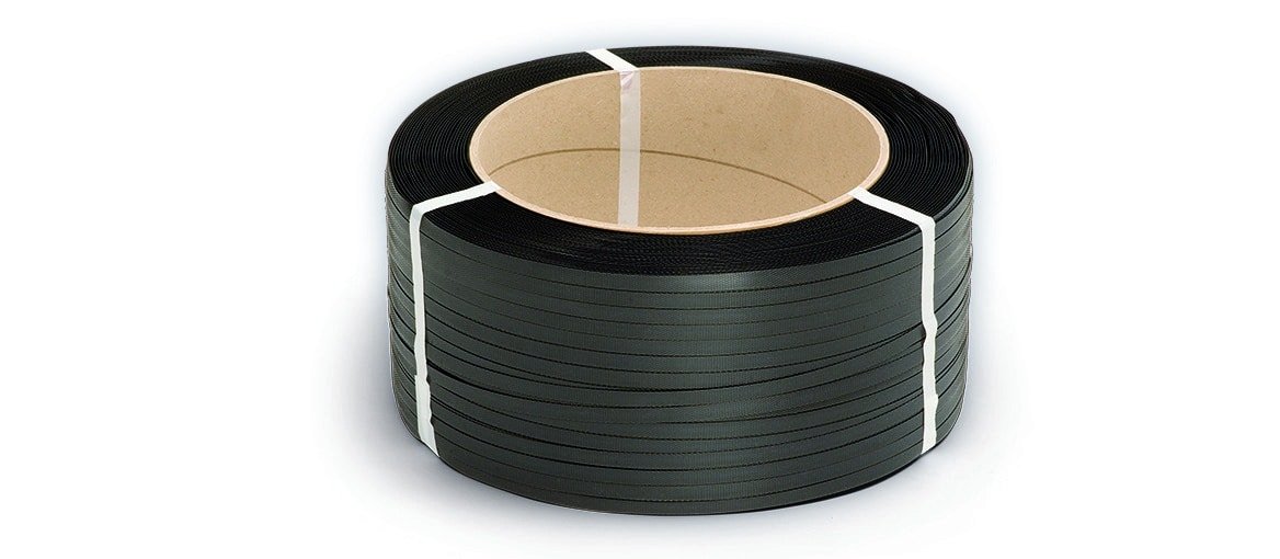 PP-Umreifungsband schwarz, geprägt
