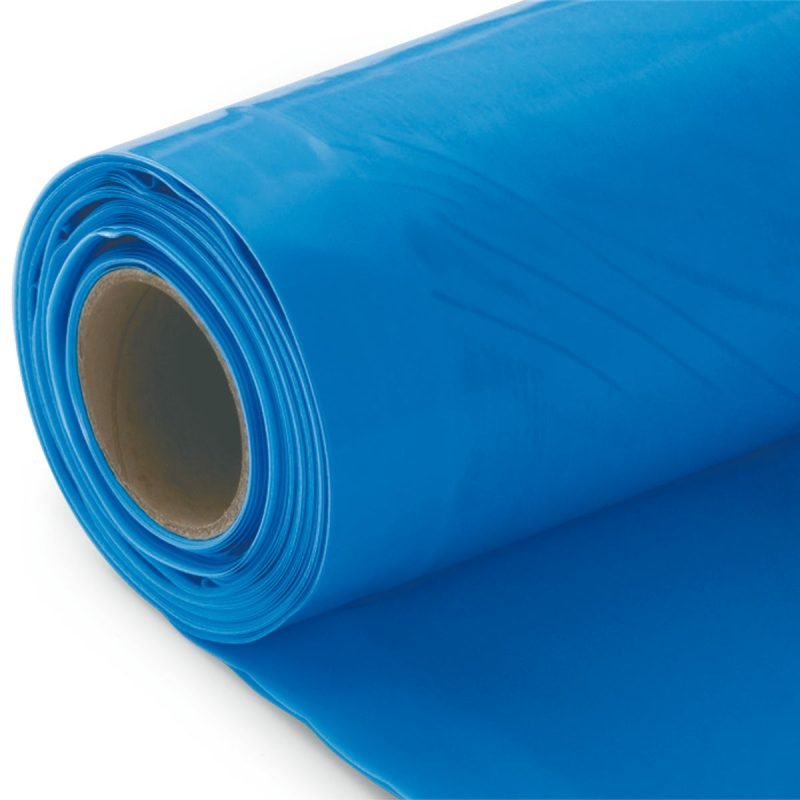 jafo® DS 120 PE-Dampfsperren aus Spezial-PE-Folie, Sd-Wert > 120 m, blau – Rolle leicht abgerollt