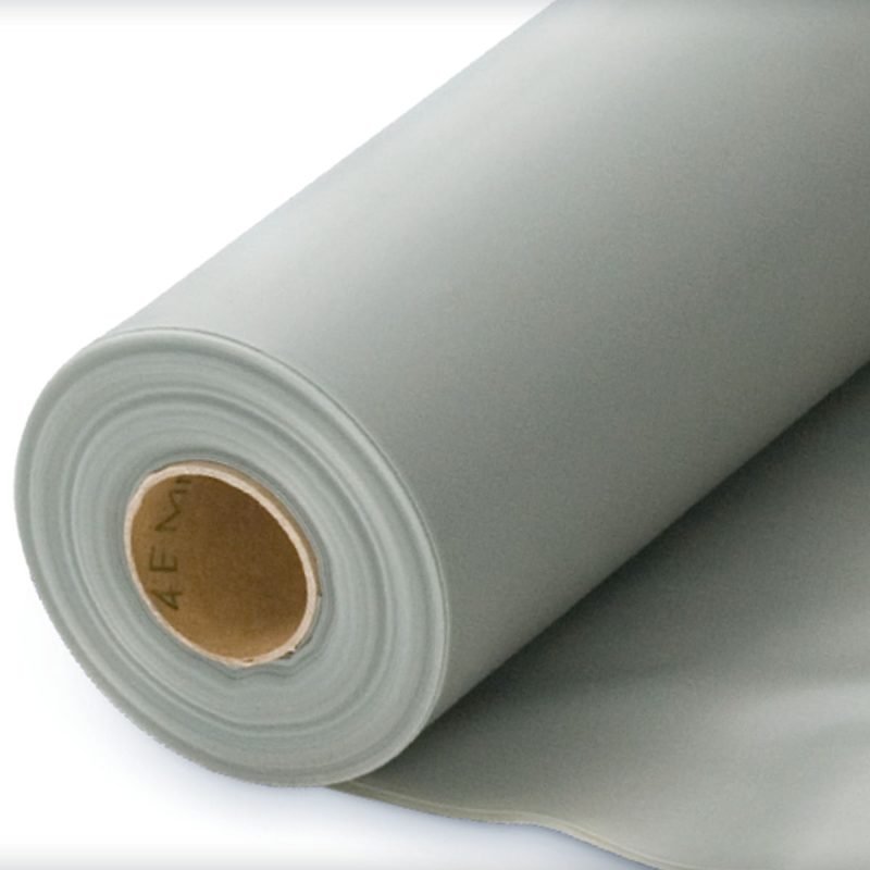 teilweise abgerollte rolle jafo then-bl abdeckfolie auf weißem hintergrund