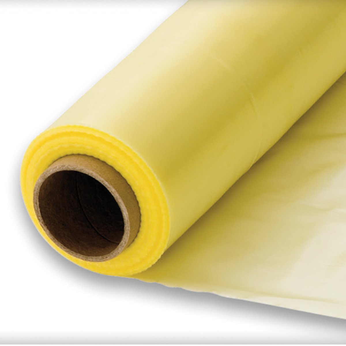 teilweise abgerollte rolle jafo gs 200 abdeckfolie transparent gelb auf weißem hintergrund